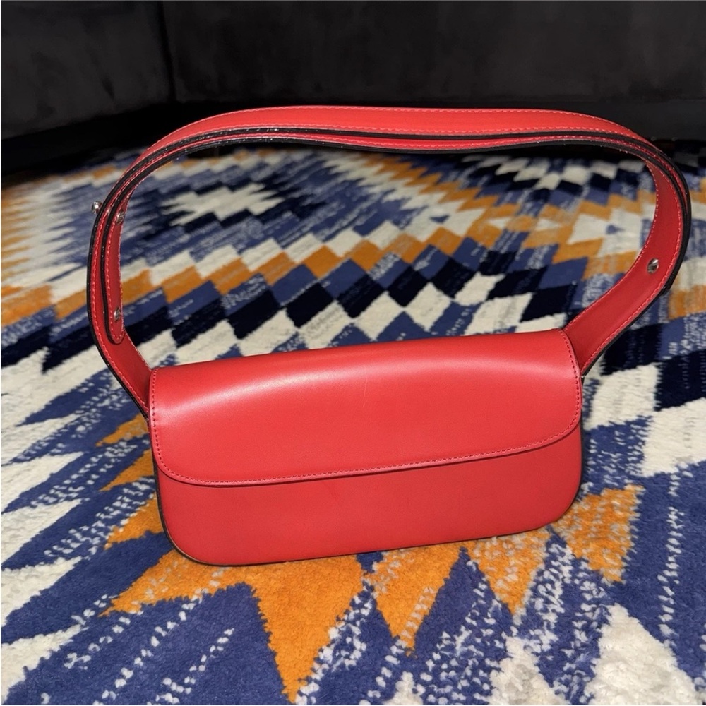 Scuola Del Cuoio Firenze Leather Purse Shoulder Bag Purse Red Y2K